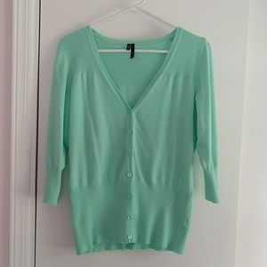 Mint Maurice's cardigan with ribbed edges